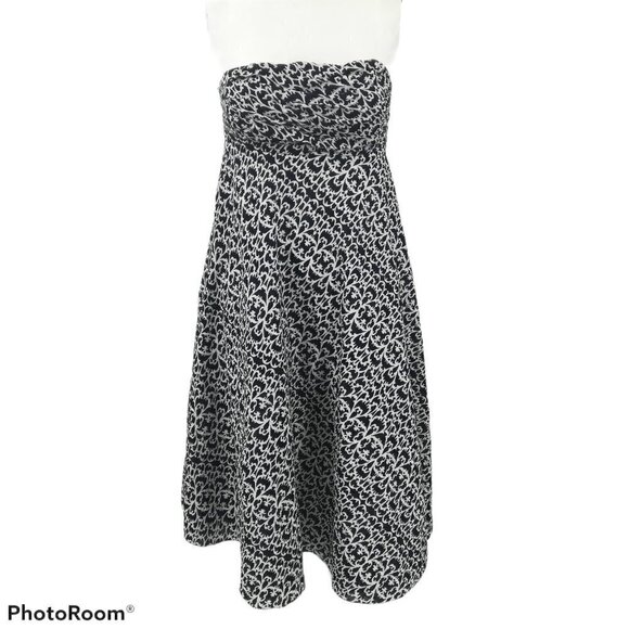 J.Crew Scroll Fit and Flare Strapless Dress Size 2 - Picture 2 of 14